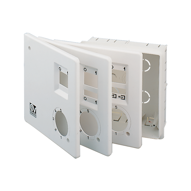 Uppoasennussarja tuulettimen seinäsäätimeen.