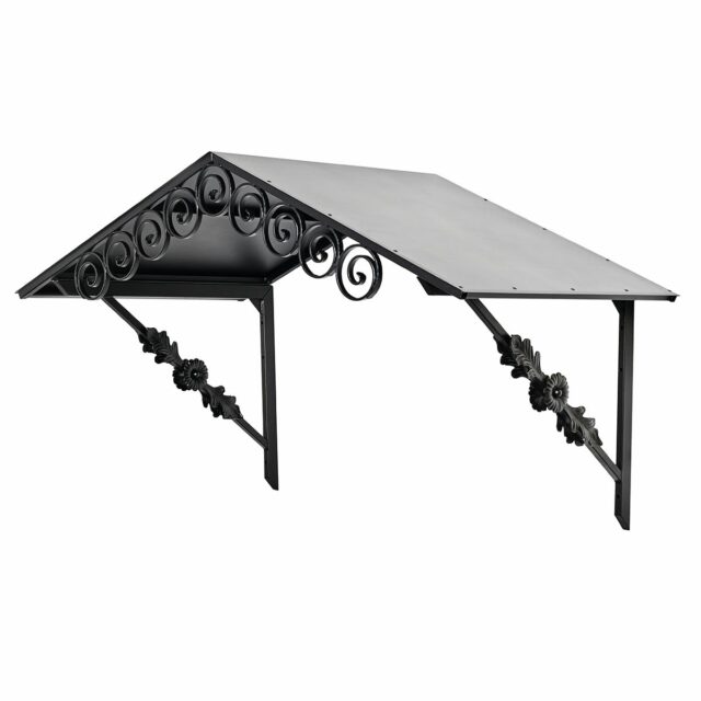 A malli ovikatos harjakatolla ja koristeilla.