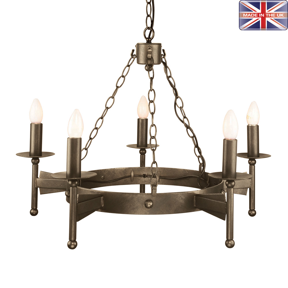 Antiikkikupari rautainen kattokruunu | Sisustusliike Portiikki Takorautainen kattovalaisin