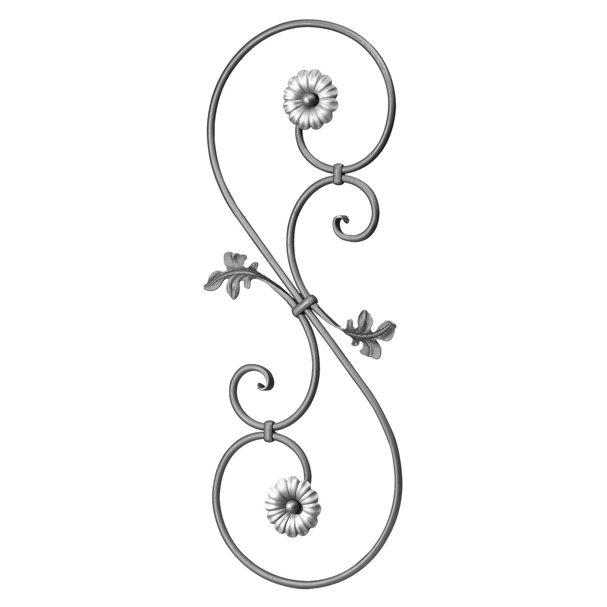 Iso-S-koriste-kukilla-3501 | Sisustusliike Portiikki Iso taottu koriste kukilla. Maalaisromanttinen sisustus, kaidemateriaali, takorautainen