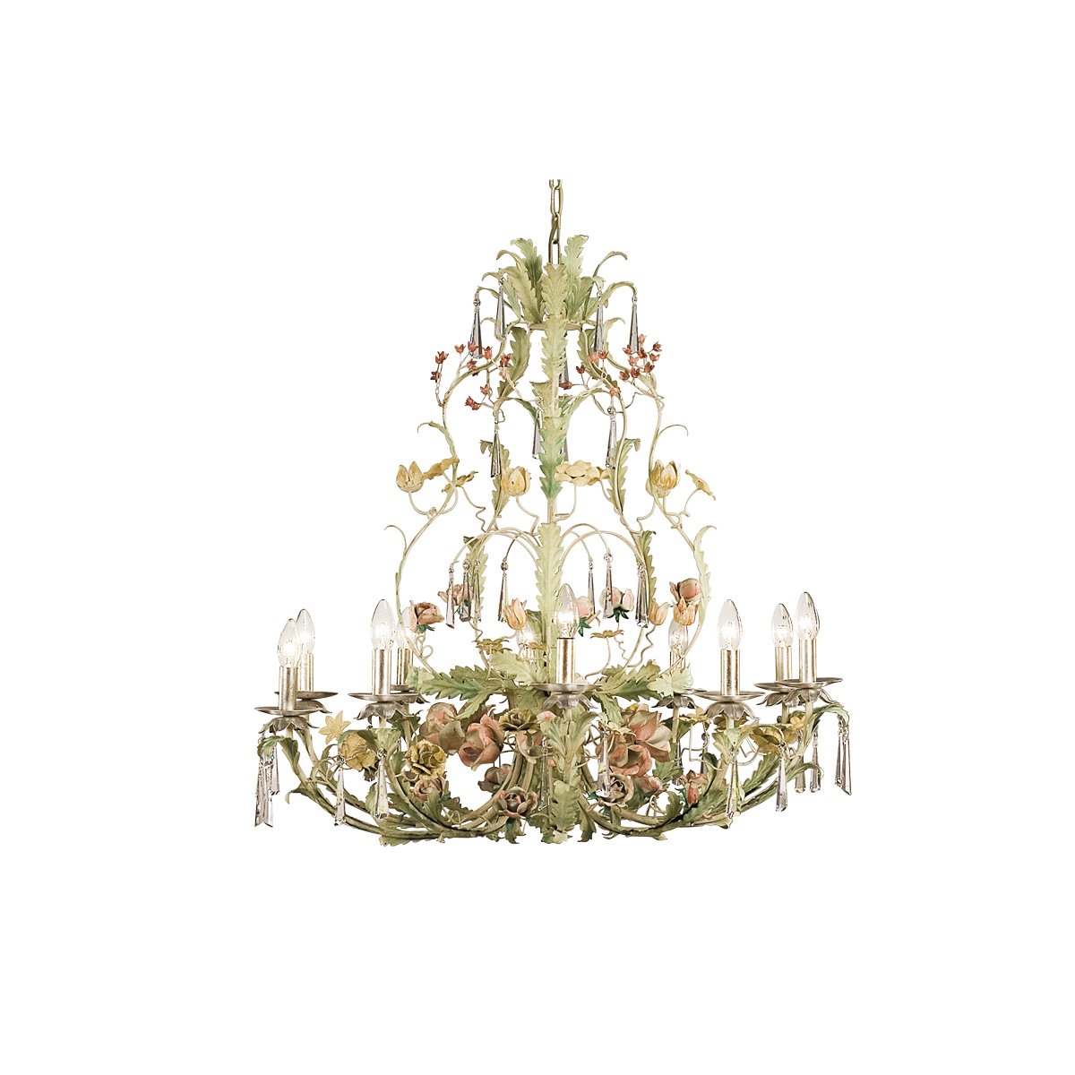 Suuri kattokruunu | Sisustusliike Portiikki Suuri kattokruunu, iso luksus antiikkityylinen kattokruunu.