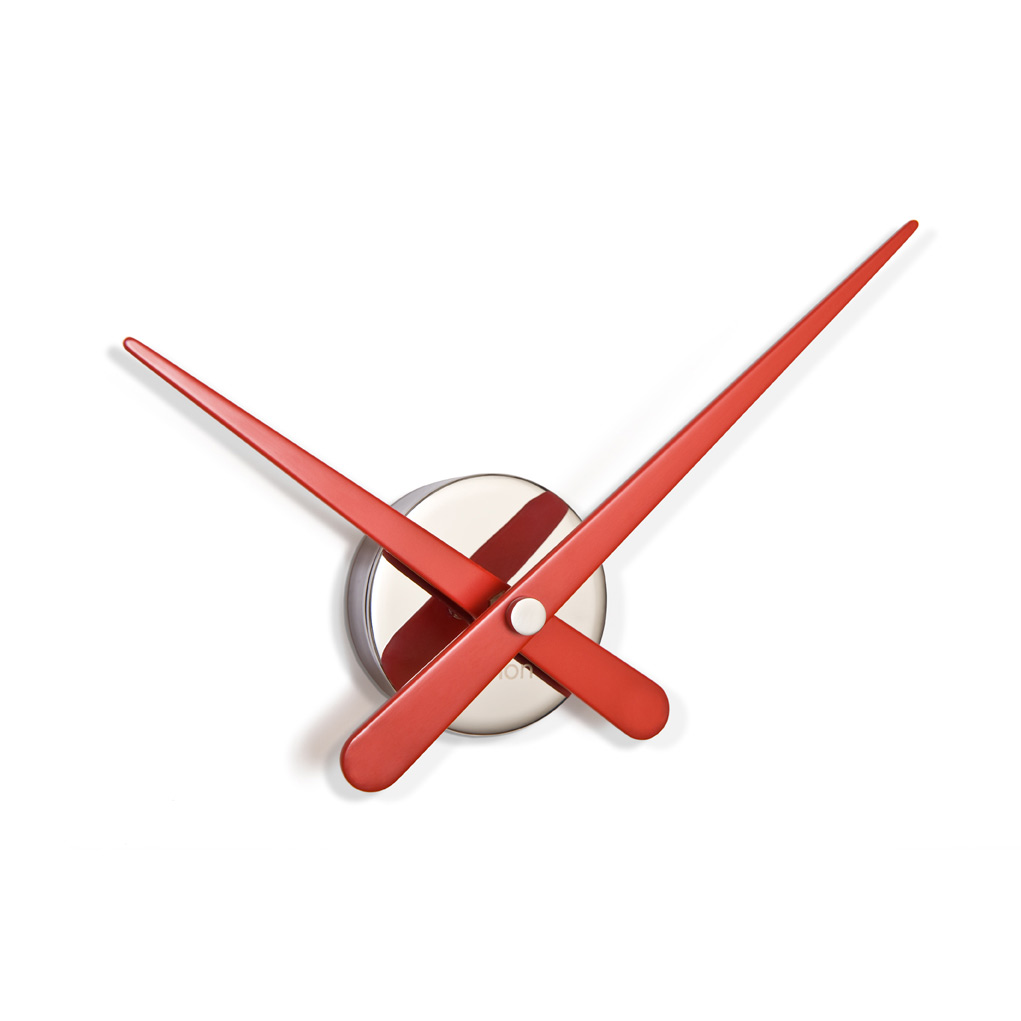 Kello_RODON_MINI_L_punainen | Sisustusliike Portiikki Kello Rodon mini L punainen, seinäkello, punainen seinäkello, pelkistetty seinäkello