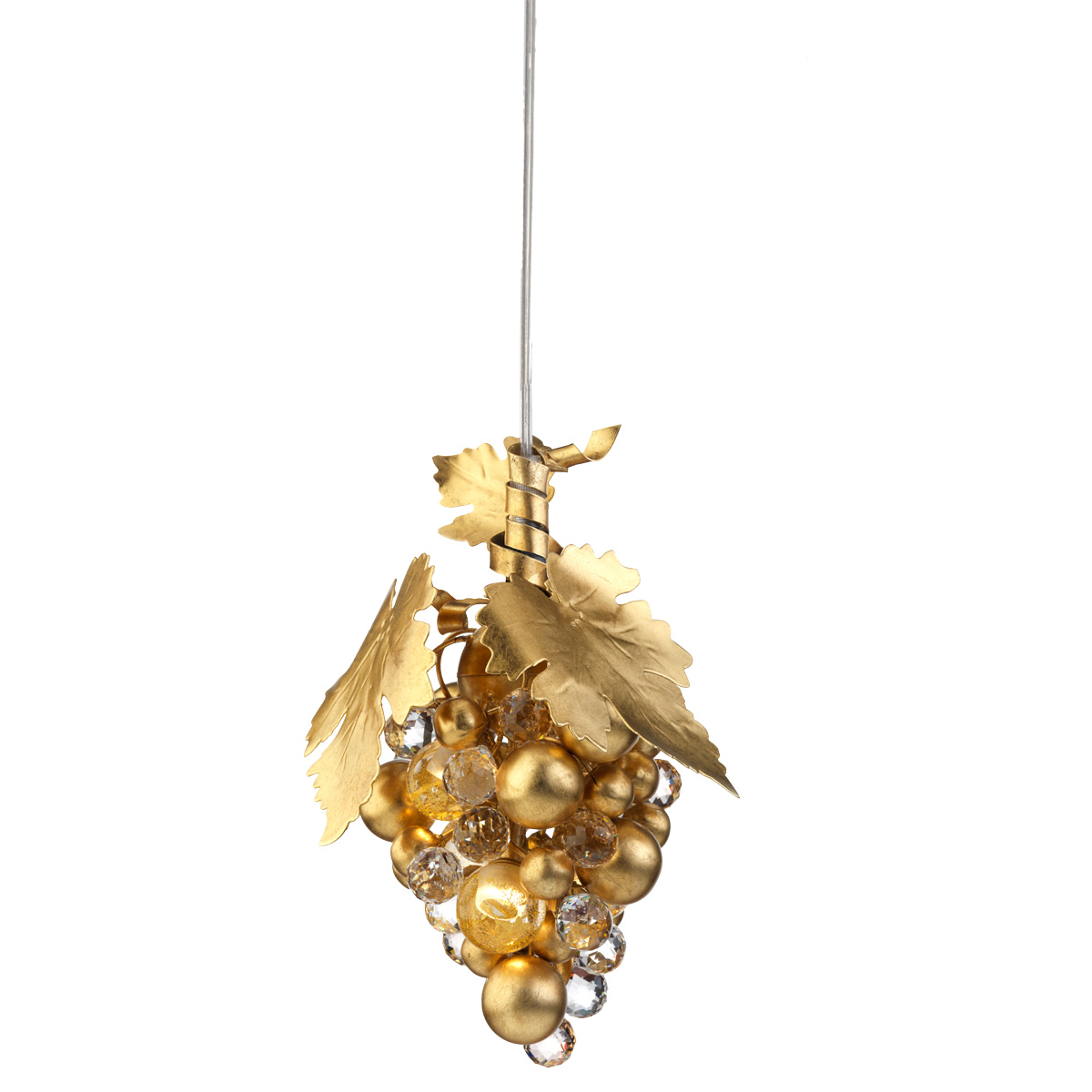 Kullanvarinen designvalaisin AX158 | Sisustusliike Portiikki Kullanvarinen designvalaisin kristalleilla.