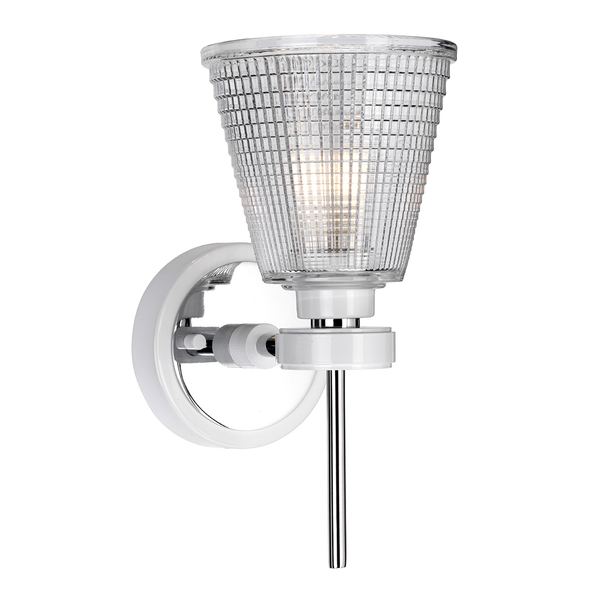 Moderni-valaisin-kosteaan-tilaan-valkoinen-kromi | Sisustusliike Portiikki Moderni valaisin kosteaan tilaan valkoinen kromi