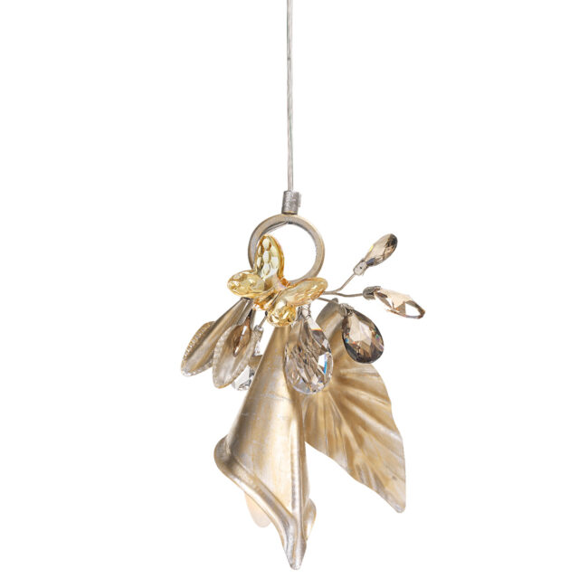 Pieni koristevalaisin kristalleilla,