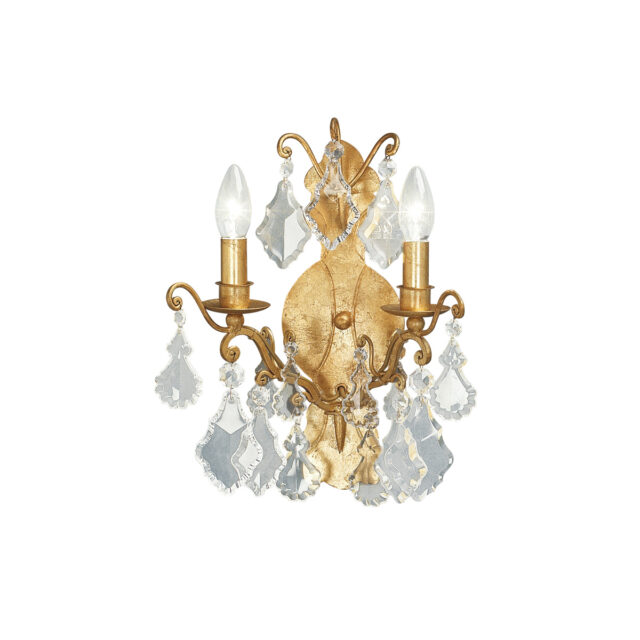 Uusvanha seinälampetti 148, lampetti kristalleilla