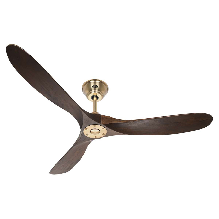 Tummaa puuta kattotuuletin | Sisustusliike Portiikki Hieno kattotuuletin puu lavoilla.