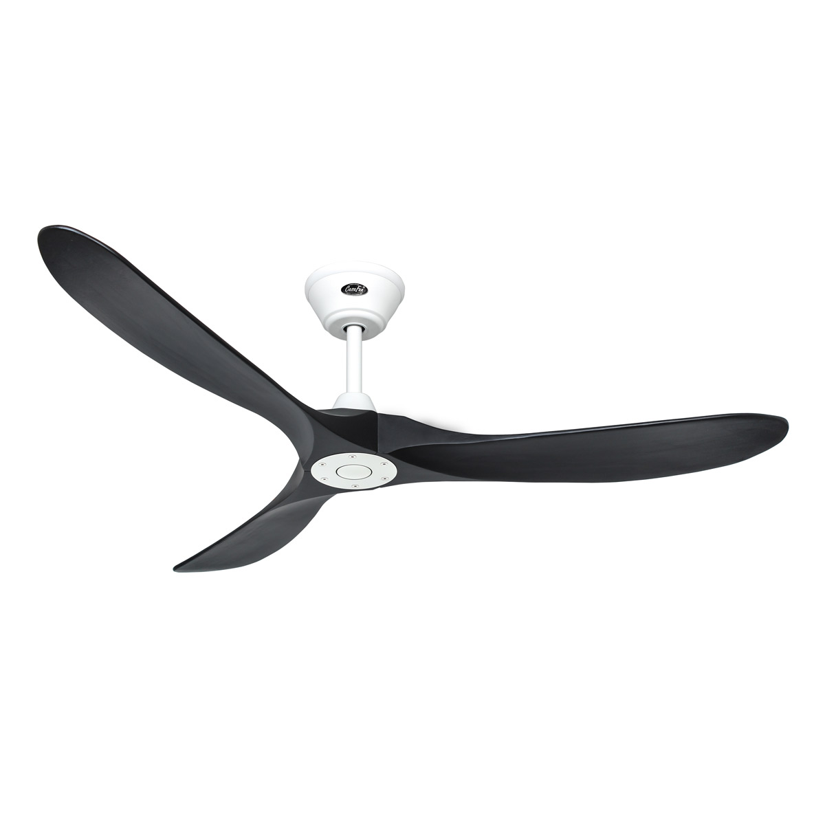 Tuuletin-valkoinen-runko-mu | Sisustusliike Portiikki Hiljinen kattotuuletin valkoinen ja mattamusta