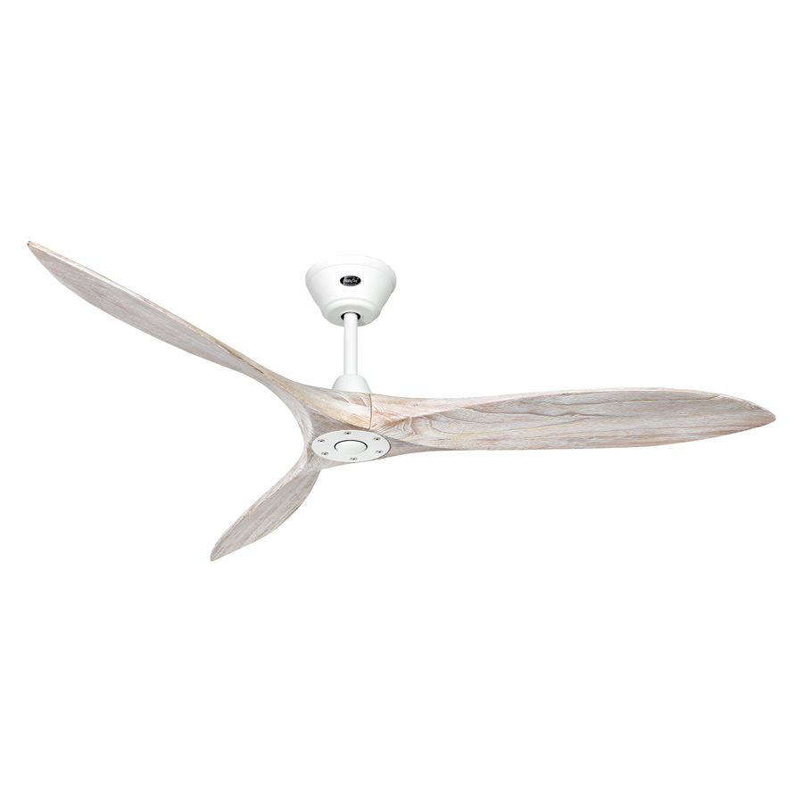 Vaalea rustiikkinen kattotuuletin | Sisustusliike Portiikki Rustiikki tyyli kattotuuletin.