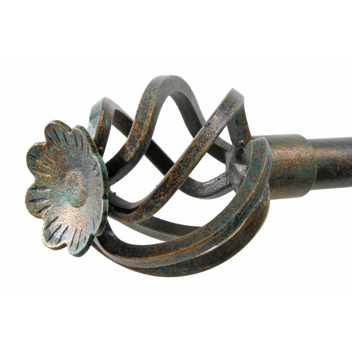 Verhotanko Ponza | Sisustusliike Portiikki Antiikinvihreä takorautainen verhotanko, takorauta verthotanko.