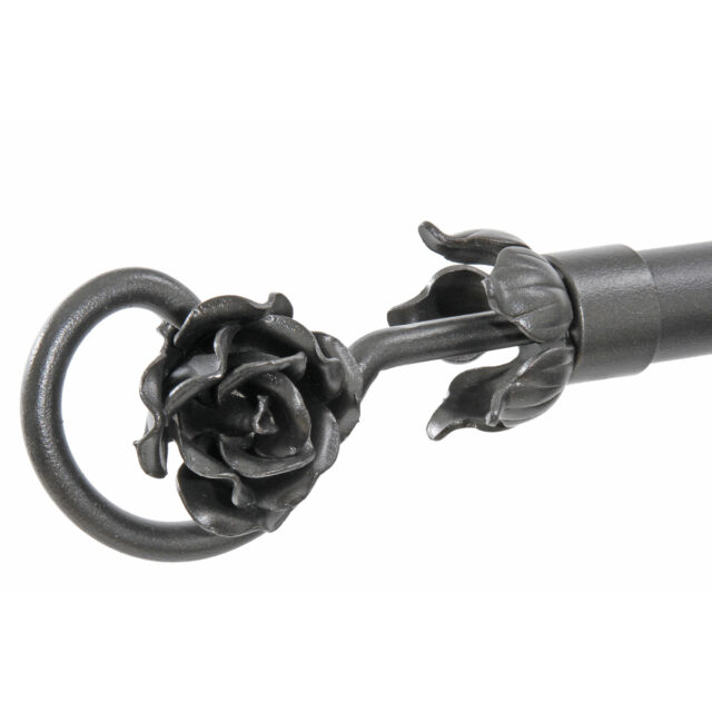 Takorautainen verhotanko, verhotanko, takorautainen verhotanko, musta takorauta verhotanko.